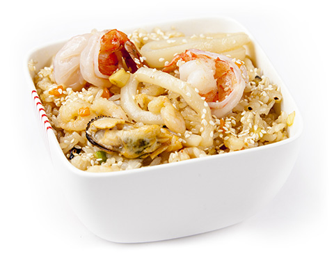 Японский рис с морепродуктами